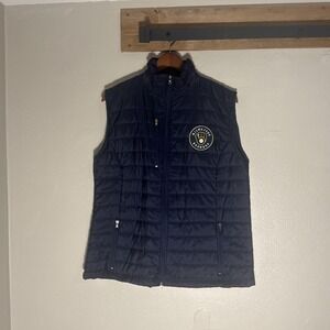 Milwaukee Brewers Full Zip Puffy Vest MLB SGA 9-21-24 Men's XL Blue US Cellular